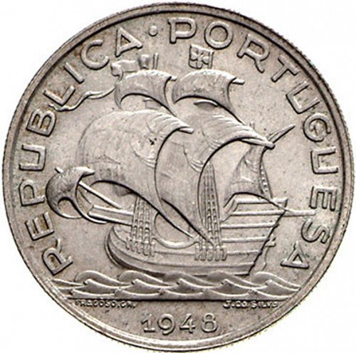 10 Escudos Obverse Image minted in PORTUGAL in 1948 (1910-01 - República)  - The Coin Database