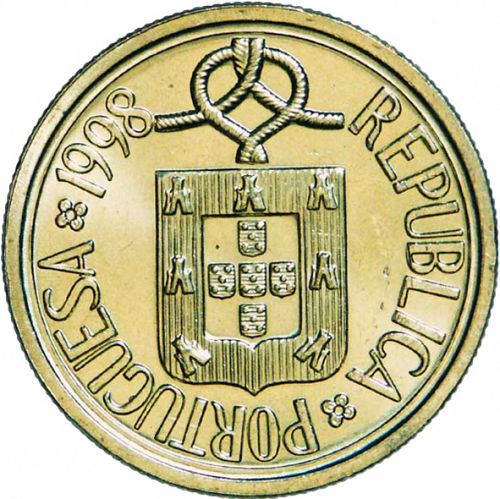 10 Escudos Obverse Image minted in PORTUGAL in 1998 (1986-01 - República <small> - New Design</small>)  - The Coin Database
