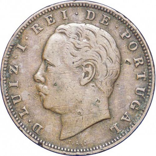 10 Réis Obverse Image minted in PORTUGAL in 1882 (1861-89 - Luis I)  - The Coin Database