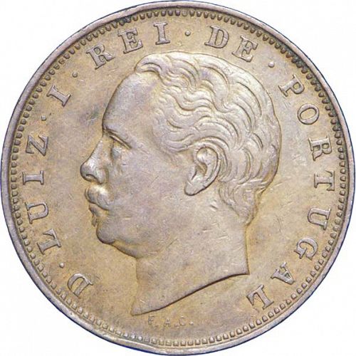 10 Réis Obverse Image minted in PORTUGAL in 1884 (1861-89 - Luis I)  - The Coin Database