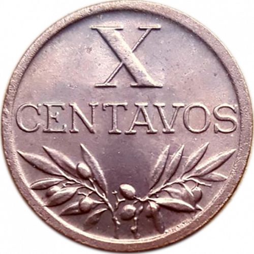10 Centavos Obverse Image minted in PORTUGAL in 1943 (1910-01 - República)  - The Coin Database