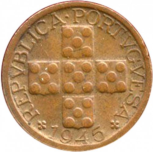 10 Centavos Obverse Image minted in PORTUGAL in 1945 (1910-01 - República)  - The Coin Database