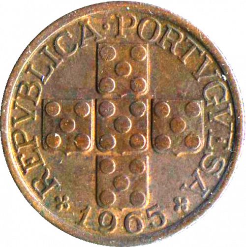 10 Centavos Obverse Image minted in PORTUGAL in 1965 (1910-01 - República)  - The Coin Database