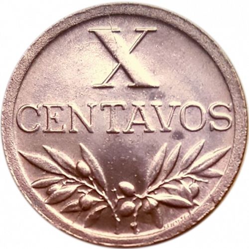 10 Centavos Reverse Image minted in PORTUGAL in 1947 (1910-01 - República)  - The Coin Database