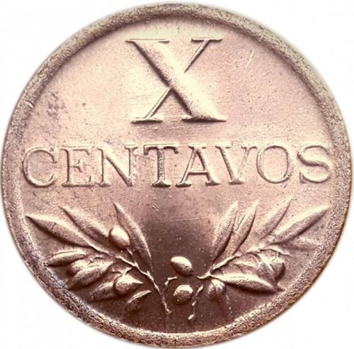 10 Centavos Reverse Image minted in PORTUGAL in 1948 (1910-01 - República)  - The Coin Database