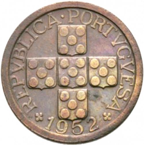 10 Centavos Reverse Image minted in PORTUGAL in 1952 (1910-01 - República)  - The Coin Database