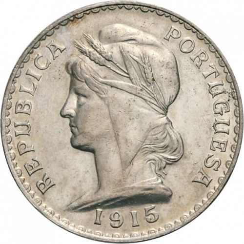 1 Escudo Obverse Image minted in PORTUGAL in 1915 (1910-01 - República)  - The Coin Database