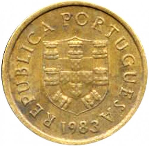 1 Escudo Obverse Image minted in PORTUGAL in 1983 (1910-01 - República)  - The Coin Database