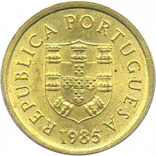 1 Escudo Obverse Image minted in PORTUGAL in 1985 (1910-01 - República)  - The Coin Database