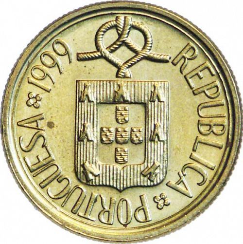 1 Escudo Obverse Image minted in PORTUGAL in 1999 (1986-01 - República <small> - New Design</small>)  - The Coin Database