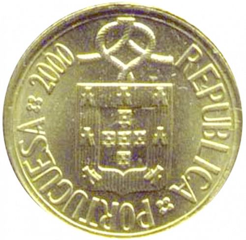 1 Escudo Obverse Image minted in PORTUGAL in 2000 (1986-01 - República <small> - New Design</small>)  - The Coin Database