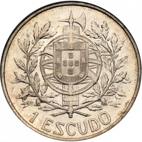 1 Escudo Reverse Image minted in PORTUGAL in N/D (1910-01 - República)  - The Coin Database