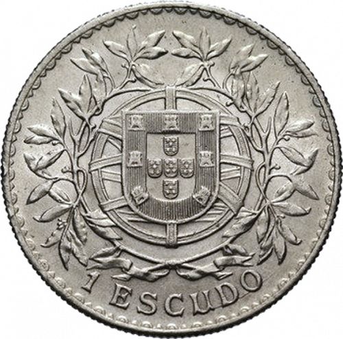 1 Escudo Reverse Image minted in PORTUGAL in 1916 (1910-01 - República)  - The Coin Database