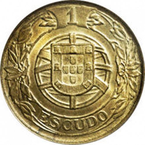 1 Escudo Reverse Image minted in PORTUGAL in 1926 (1910-01 - República)  - The Coin Database