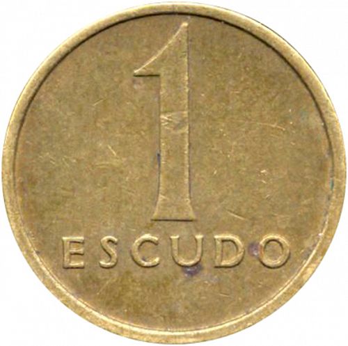 1 Escudo Reverse Image minted in PORTUGAL in 1983 (1910-01 - República)  - The Coin Database