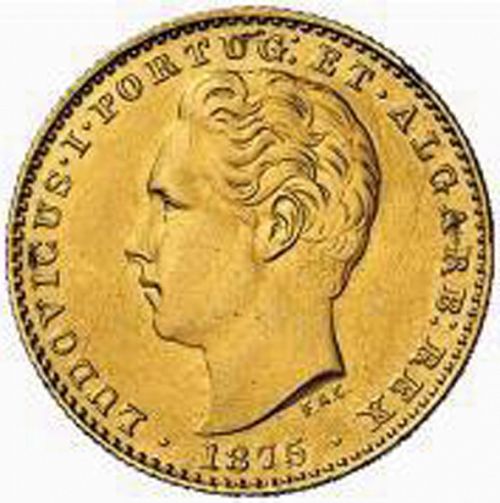 2000 Réis ( Quinto de  Coroa ) Obverse Image minted in PORTUGAL in 1875 (1861-89 - Luis I)  - The Coin Database