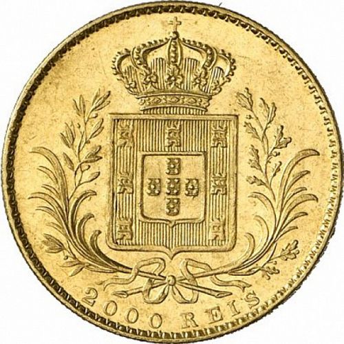 2000 Réis ( Quinto de  Coroa ) Reverse Image minted in PORTUGAL in 1864 (1861-89 - Luis I)  - The Coin Database