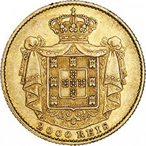 2000 Réis ( Quinto de  Coroa ) Reverse Image minted in PORTUGAL in 1871 (1861-89 - Luis I)  - The Coin Database
