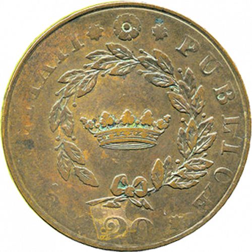 20 Réis ( Vintém ) Reverse Image minted in PORTUGAL in 1833 (1834-39 - Maria II)  - The Coin Database