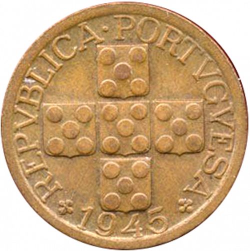 20 Centavos Obverse Image minted in PORTUGAL in 1945 (1910-01 - República)  - The Coin Database