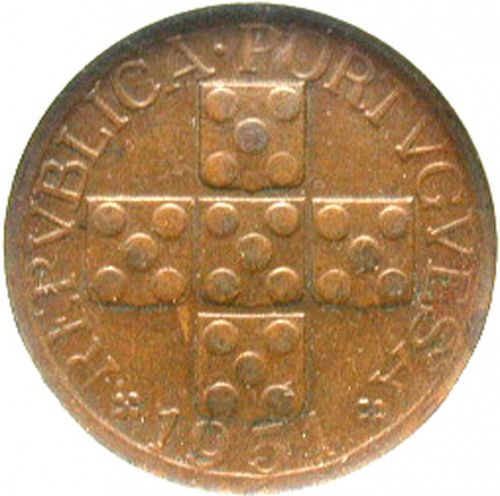 20 Centavos Obverse Image minted in PORTUGAL in 1951 (1910-01 - República)  - The Coin Database