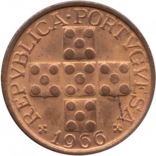 20 Centavos Obverse Image minted in PORTUGAL in 1966 (1910-01 - República)  - The Coin Database