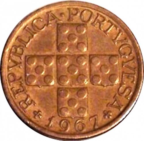 20 Centavos Obverse Image minted in PORTUGAL in 1967 (1910-01 - República)  - The Coin Database