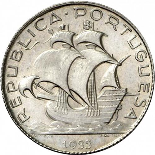 2,50 Escudos Obverse Image minted in PORTUGAL in 1933 (1910-01 - República)  - The Coin Database
