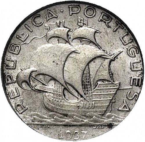 2,50 Escudos Obverse Image minted in PORTUGAL in 1937 (1910-01 - República)  - The Coin Database