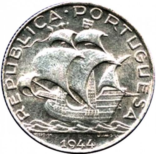 2,50 Escudos Obverse Image minted in PORTUGAL in 1944 (1910-01 - República)  - The Coin Database