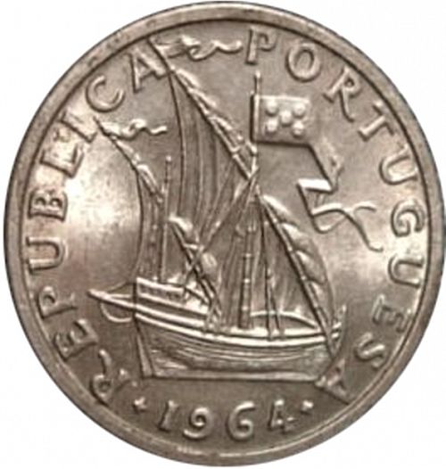 2,50 Escudos Obverse Image minted in PORTUGAL in 1964 (1910-01 - República)  - The Coin Database