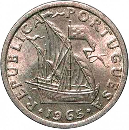 2,50 Escudos Obverse Image minted in PORTUGAL in 1965 (1910-01 - República)  - The Coin Database