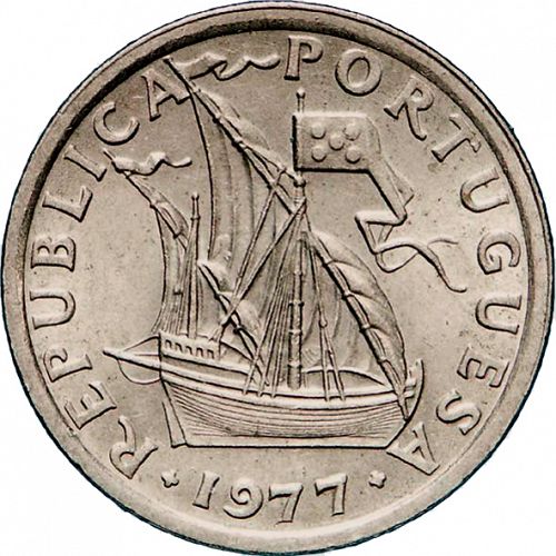 2,50 Escudos Obverse Image minted in PORTUGAL in 1977 (1910-01 - República)  - The Coin Database