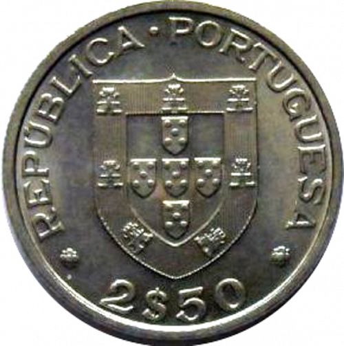 2,50 Escudos Obverse Image minted in PORTUGAL in N/D (1910-01 - República)  - The Coin Database