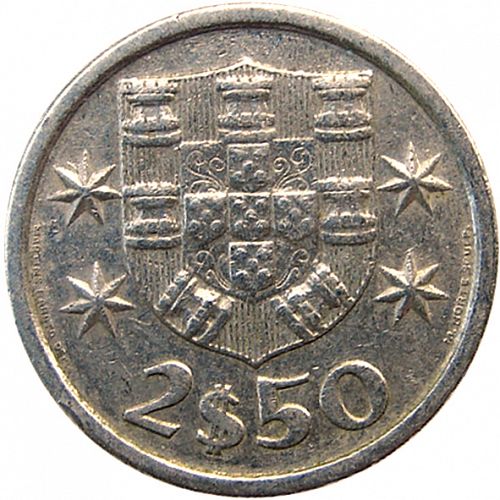 2,50 Escudos Reverse Image minted in PORTUGAL in 1978 (1910-01 - República)  - The Coin Database