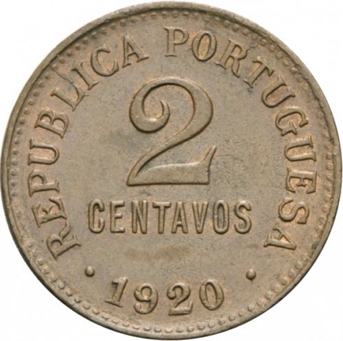 2 Centavos Reverse Image minted in PORTUGAL in 1920 (1910-01 - República)  - The Coin Database