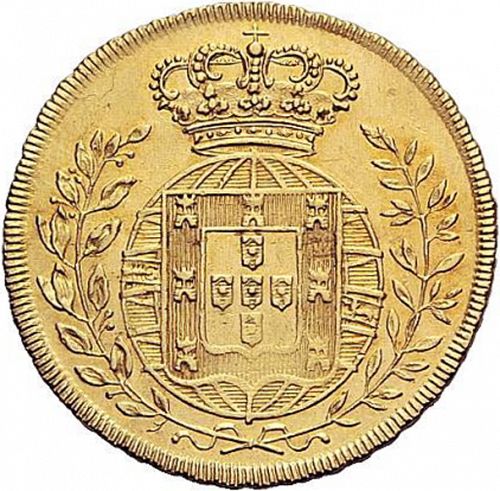 3200 Réis ( Meia Peça ) Reverse Image minted in PORTUGAL in 1818 (1816-26 - Joâo VI)  - The Coin Database