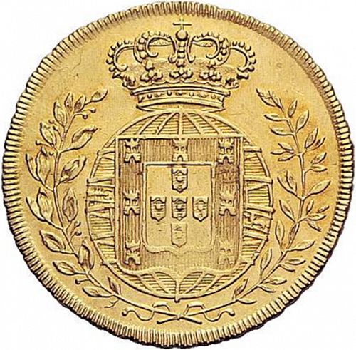 3200 Réis ( Meia Peça ) Reverse Image minted in PORTUGAL in 1818 (1816-26 - Joâo VI)  - The Coin Database