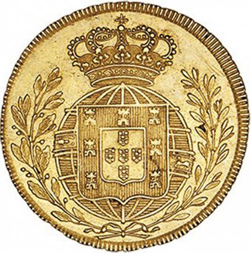 3200 Réis ( Meia Peça ) Reverse Image minted in PORTUGAL in 1821 (1816-26 - Joâo VI)  - The Coin Database