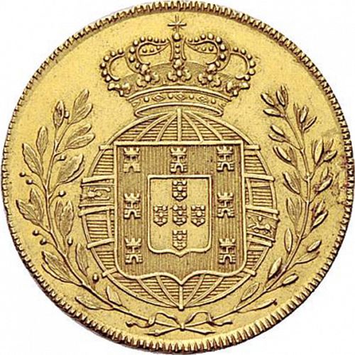3200 Réis ( Meia Peça ) Reverse Image minted in PORTUGAL in 1822 (1816-26 - Joâo VI)  - The Coin Database