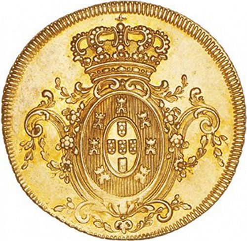 3200 Réis ( Meia Peça ) Reverse Image minted in PORTUGAL in 1805 (1799-16 - Joâo <small>- Príncipe Regente</small>)  - The Coin Database