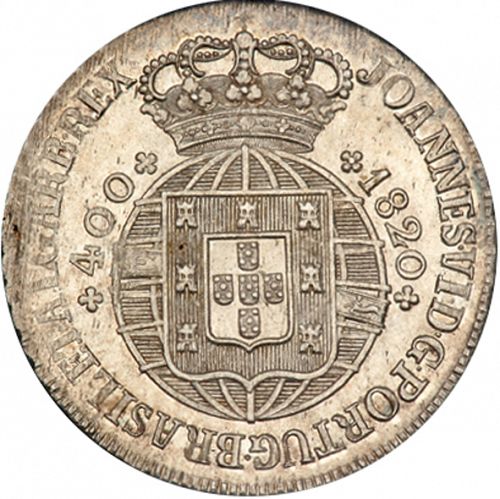 480 Réis ( Cruzado Novo ) Obverse Image minted in PORTUGAL in 1820 (1816-26 - Joâo VI)  - The Coin Database