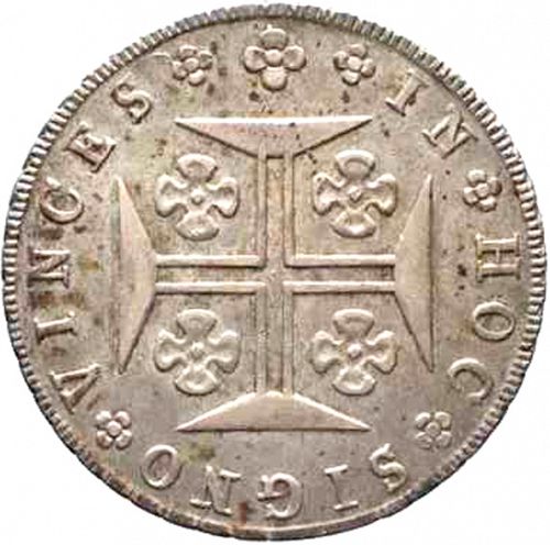 480 Réis ( Cruzado Novo ) Reverse Image minted in PORTUGAL in 1822 (1816-26 - Joâo VI)  - The Coin Database