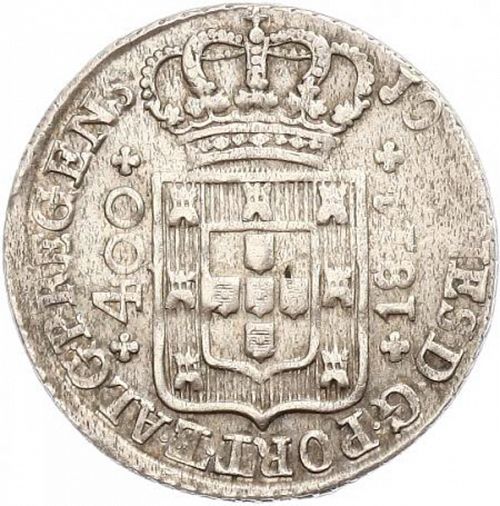 480 Réis ( Cruzado Novo ) Obverse Image minted in PORTUGAL in 1814 (1799-16 - Joâo <small>- Príncipe Regente</small>)  - The Coin Database