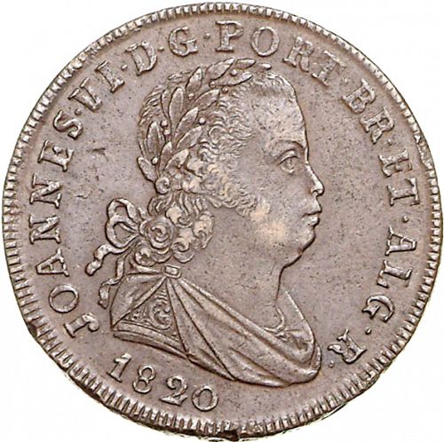 40 Réis ( Pataco ) Obverse Image minted in PORTUGAL in 1820 (1816-26 - Joâo VI)  - The Coin Database