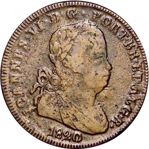 40 Réis ( Pataco ) Obverse Image minted in PORTUGAL in 1820 (1816-26 - Joâo VI)  - The Coin Database
