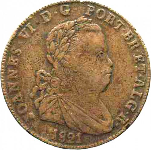 40 Réis ( Pataco ) Obverse Image minted in PORTUGAL in 1821 (1816-26 - Joâo VI)  - The Coin Database