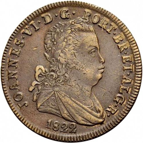 40 Réis ( Pataco ) Obverse Image minted in PORTUGAL in 1822 (1816-26 - Joâo VI)  - The Coin Database