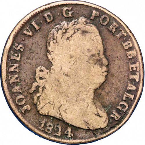 40 Réis ( Pataco ) Obverse Image minted in PORTUGAL in 1824 (1816-26 - Joâo VI)  - The Coin Database