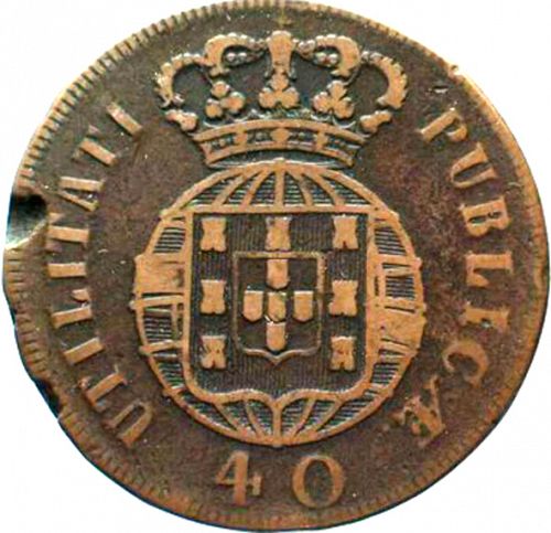 40 Réis ( Pataco ) Reverse Image minted in PORTUGAL in 1819 (1816-26 - Joâo VI)  - The Coin Database